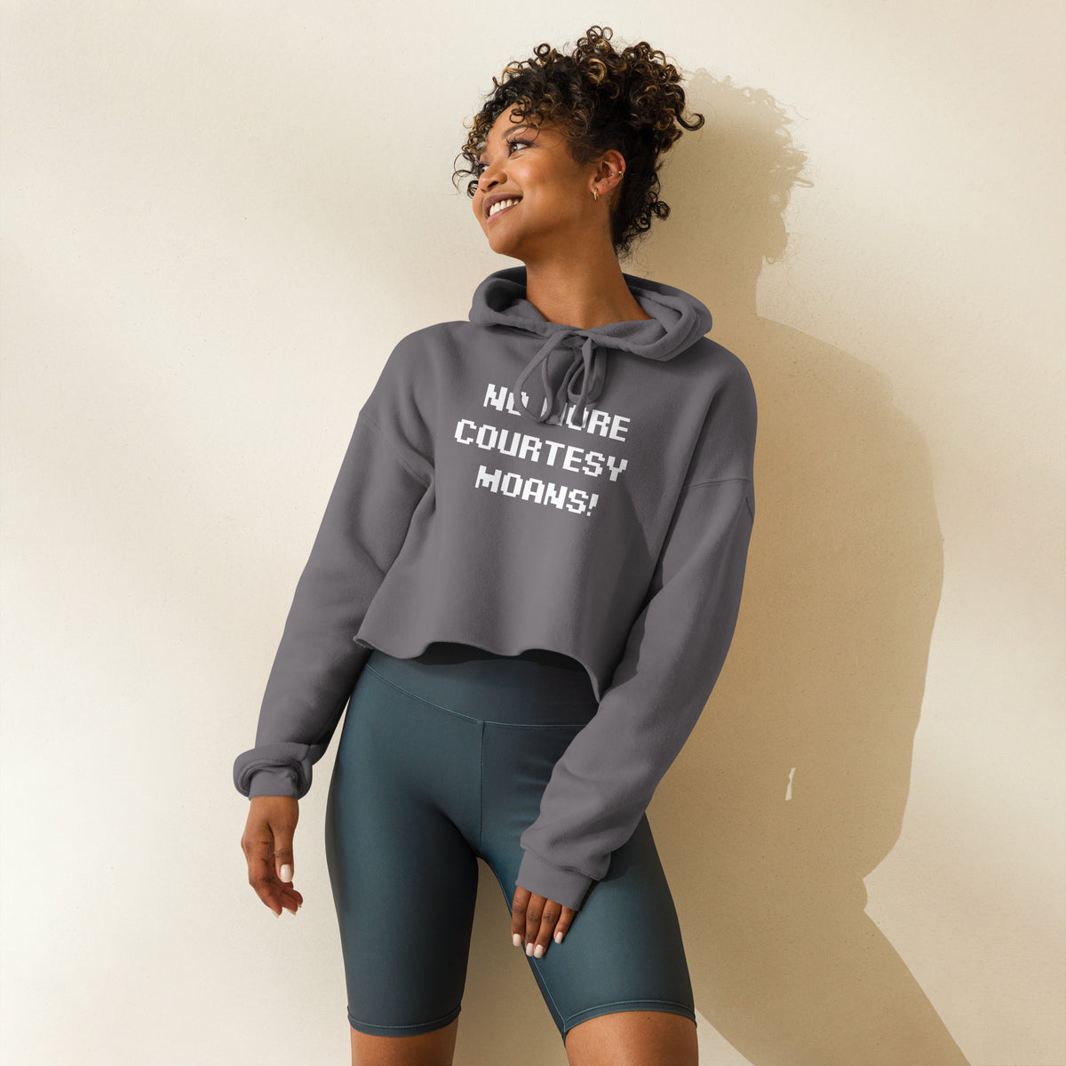 V. No More! Crop Hoodie